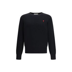 Ami Paris Black Merino Wool Men's Sweatshirt